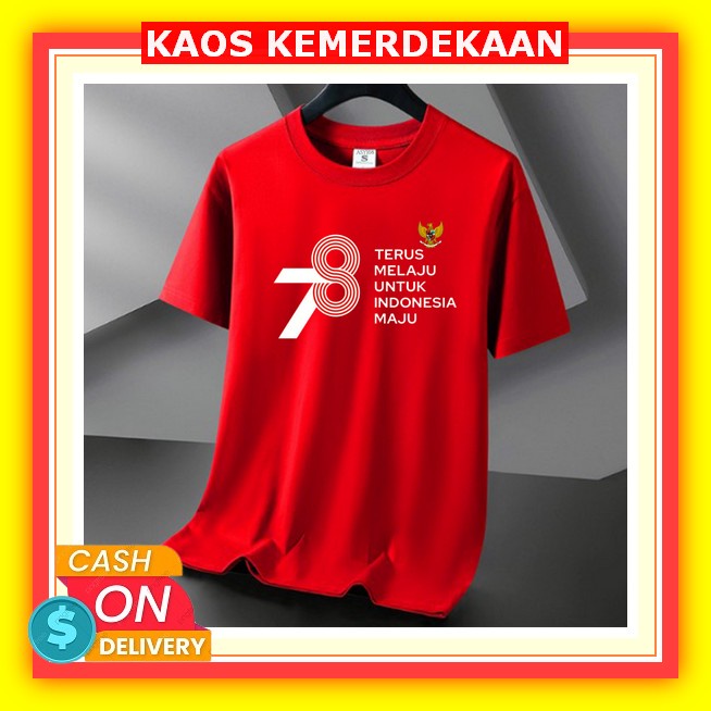 Kaos 17 Agustus 2023 Lengan Pendek Kaos T-Shirt Hut Ri Ke 78 All Size Jumbo Kaos Distro High Quality