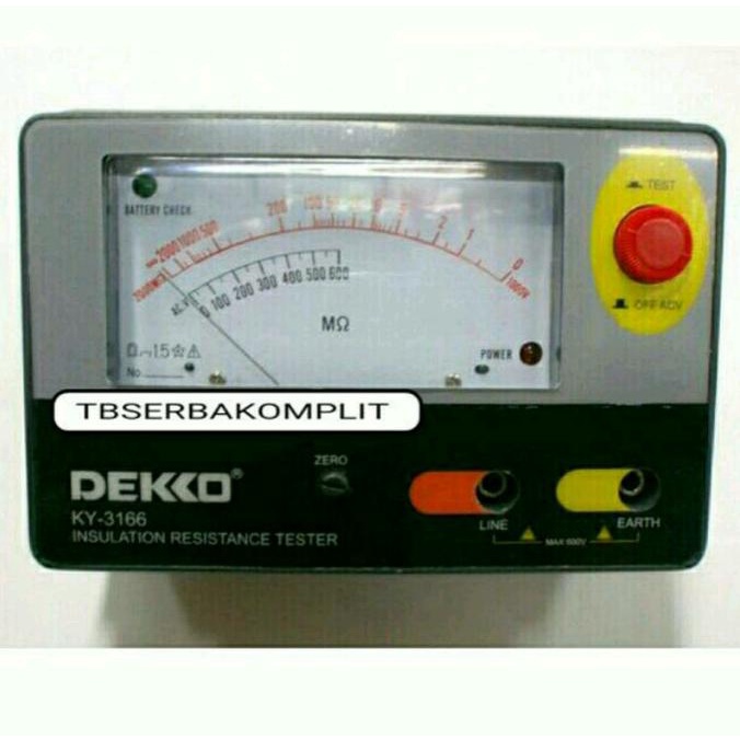 Dekko KY-3166 ukur Analog insulasi Megger KY3166 mirip kyoritsu 3166