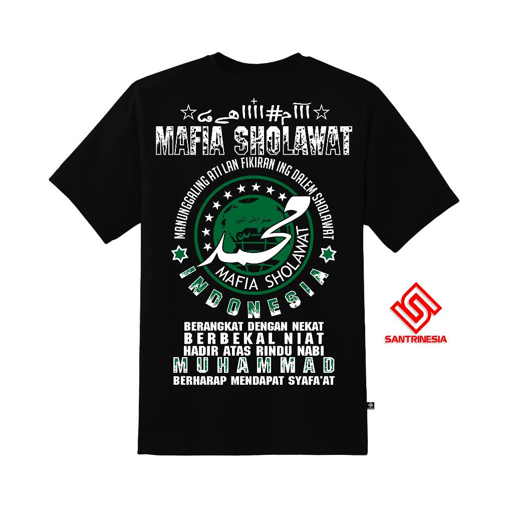 Santrinesia Kaos Mafia Sholawat Nahdlatul Ulama T-Shirt Tshirt Santri Mafis Free Ongkir Dan Bisa Cod
