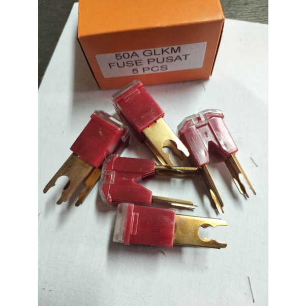 5pcs sekring skring fuse fusat pusat kaki tusuk 50A glkm