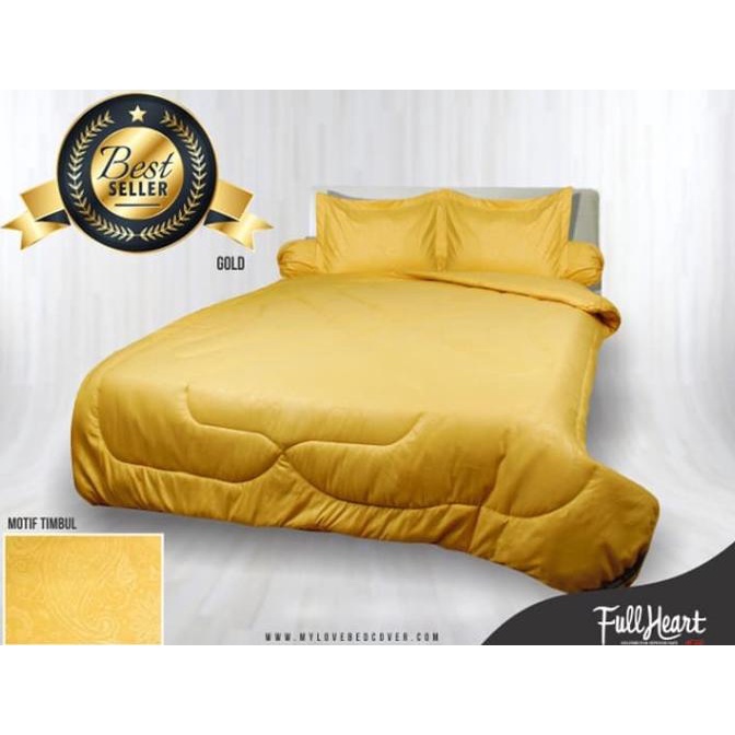 8.8 Sprei Polos Full Heart My Love "Gold" King 180 X 200