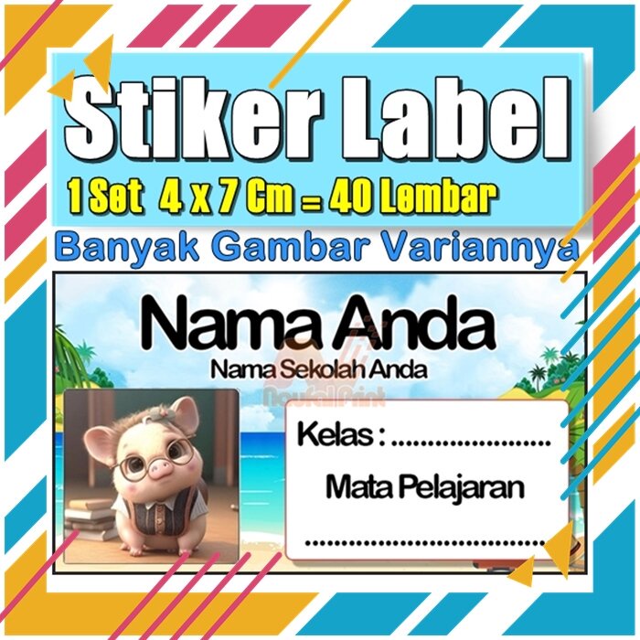 

Stiker Label Nama Buku Pelajaran Anak Karakter Hewan Lucu Cute Murah Sticker Kecil Banyak 20 Lembar Anime Vol-314