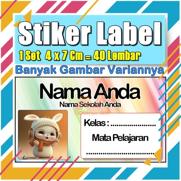 

Stiker Label Nama Buku Pelajaran Anak Karakter Hewan Lucu Cute Murah Sticker Kecil Banyak 20 Lembar Anime Vol-467