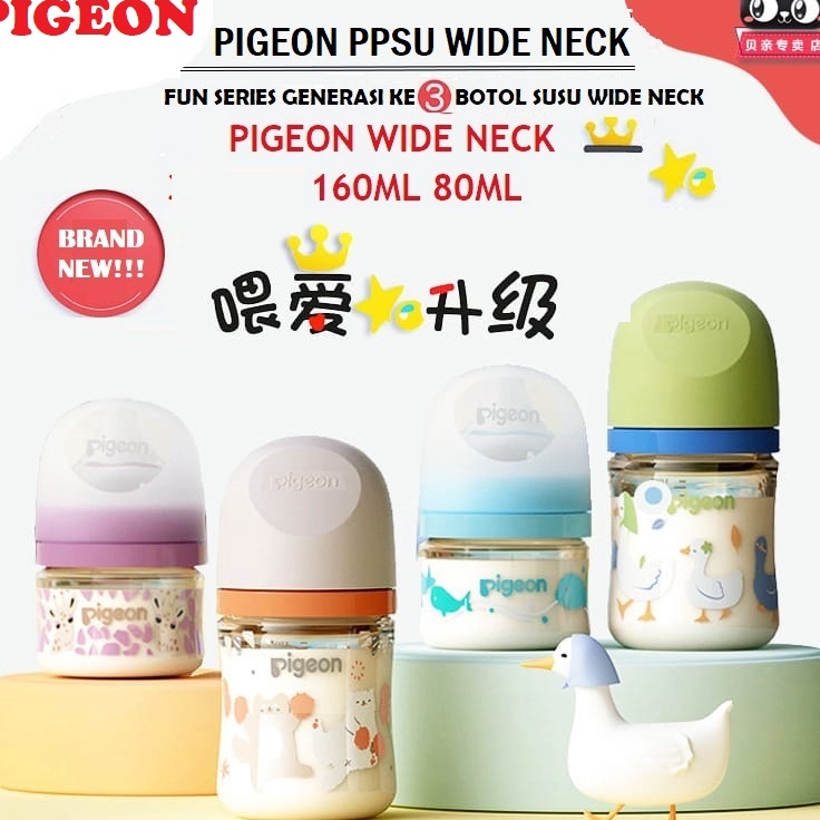Harga Murah Brand New  Pigeon Wide Neck PPSU ukuran 80ml 160ml 240ml dan 330ml p Premium ✄.