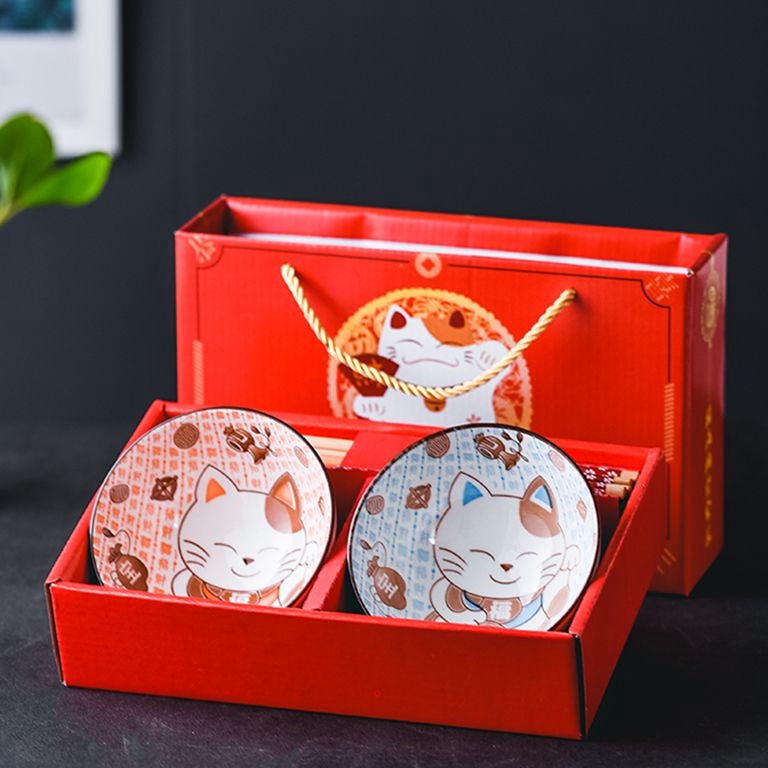 42 QUALITY HAMPRES MANGKOK KERAMIK / MANGKUK KERAMIK MOTIF CAT + SUMPIT JEPANG 91