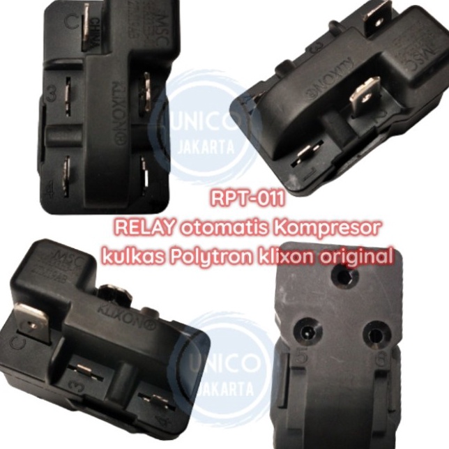 ✵ L 91064 RELAY otomatis kompresor kulkas Polytron klixon original ( RPT-011) TERBARU  ༒