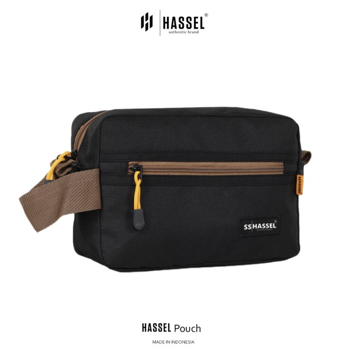 tas selempang pria Tas Selempang Pria HASSEL POUCH - Tas Sling Bag Pria - Pouch Tangan - Hitam(R9H7)