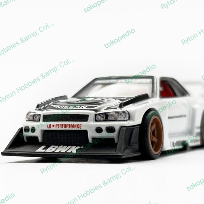 Hotwheels Nissan Skyline R34 Lbwk Super Silhouette White Premium