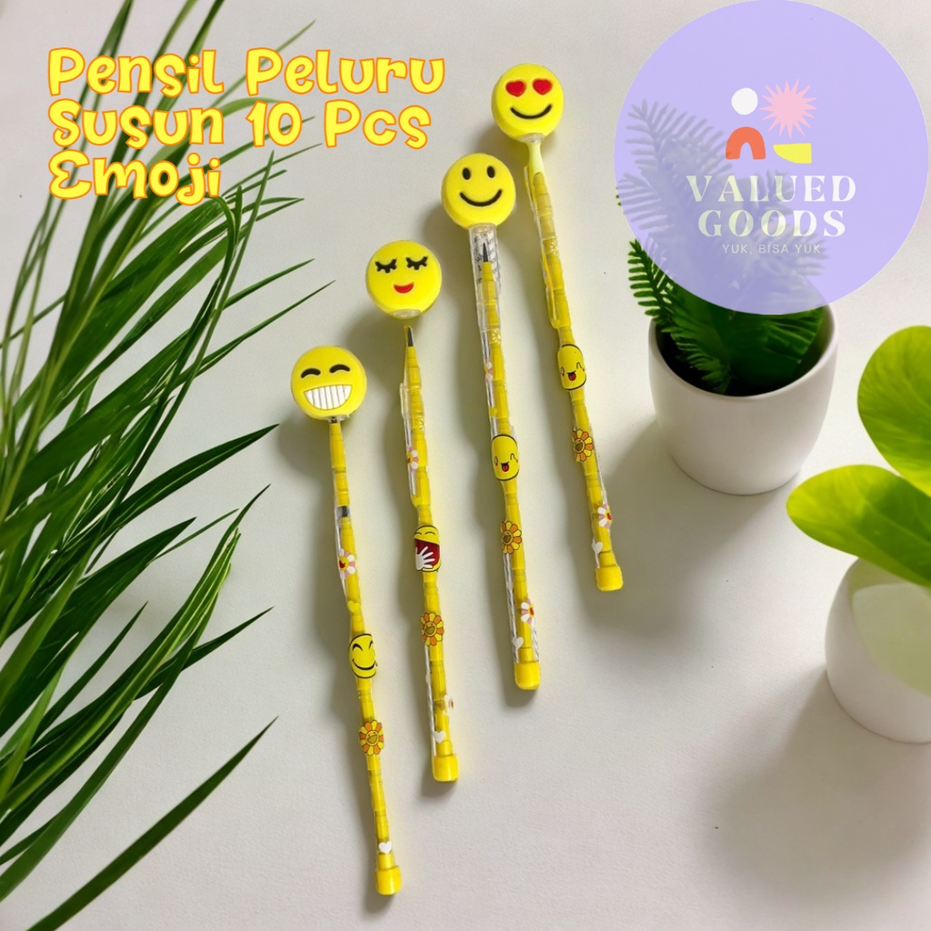 

Pensil Susun Peluru Isi 10 Bensia Motif Penghapus Karakter Emoji - bullet pencil lead ajaib alat tulis kantor kerja lucu sekolah