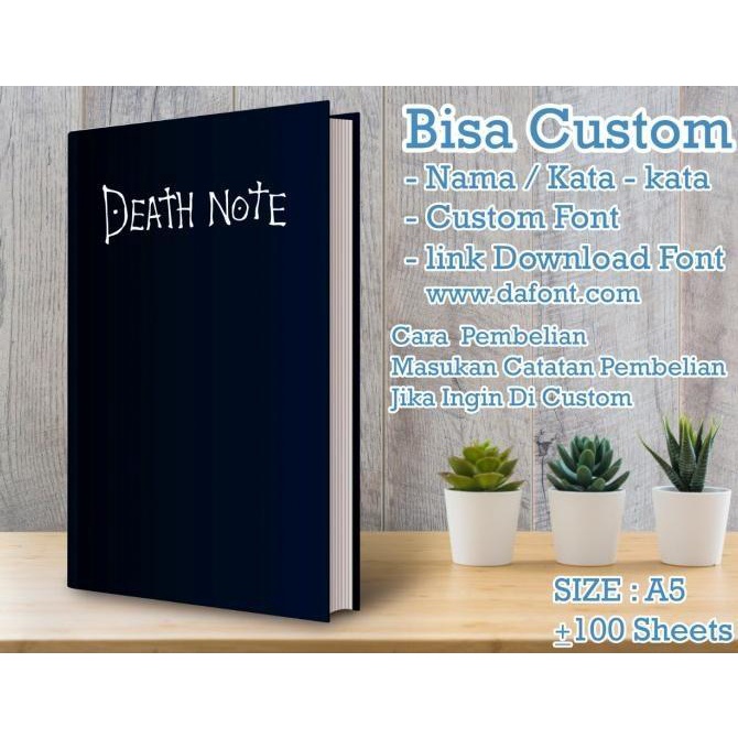 

[BEST SELLER] BUKU CATATAN TULIS NOTEBOOK NOTES CUSTOM_DEATH NOTE_A5_