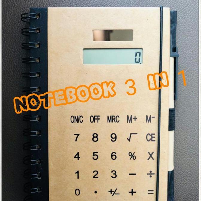 

SPESIAL NOTEBOOK 3IN1 - KALKULATOR,STICKY NOTE,PEN. BUKU KERJA /