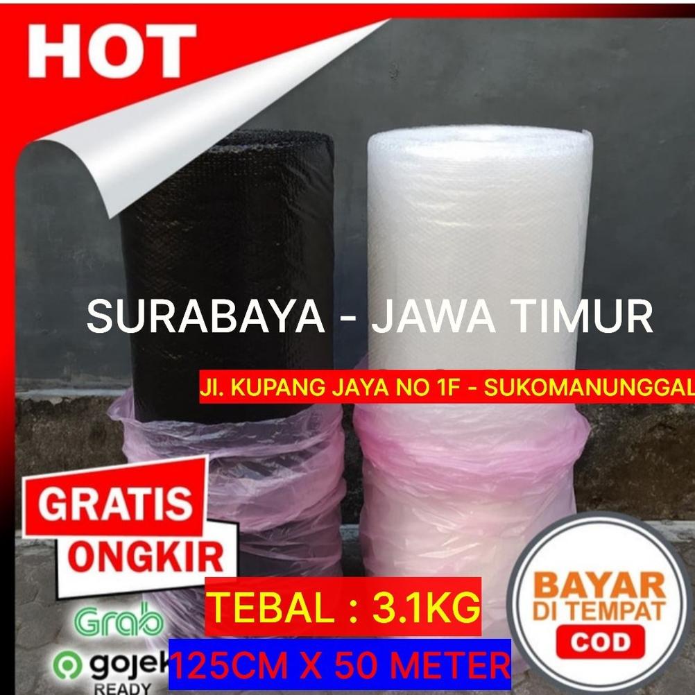 

8.8 Bubble Wrap Roll Hitam Bening Putih Susu Tebal Surabaya Barat Murah Grosir !!
