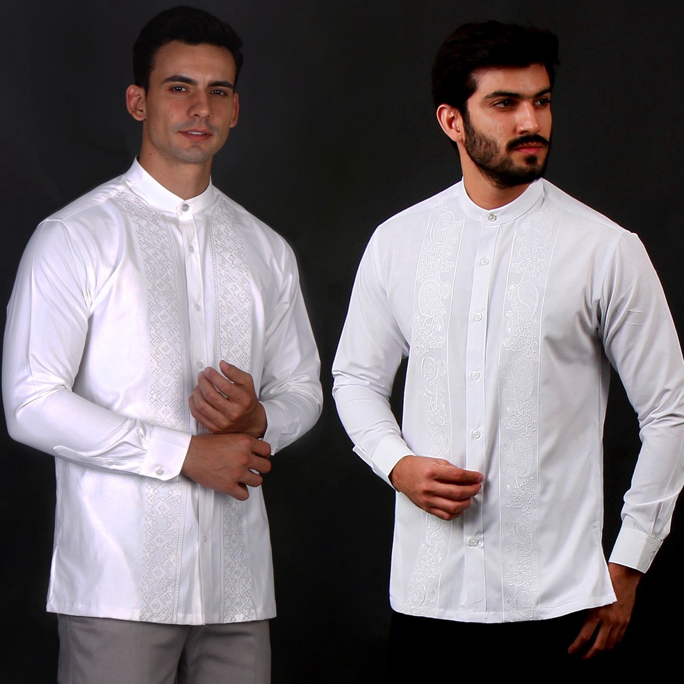 Banyak Dipakai.. Casella Baju Koko Pria Lengan Panjang Exclusive Premium | Baju Koko Putih Lengan Panjang