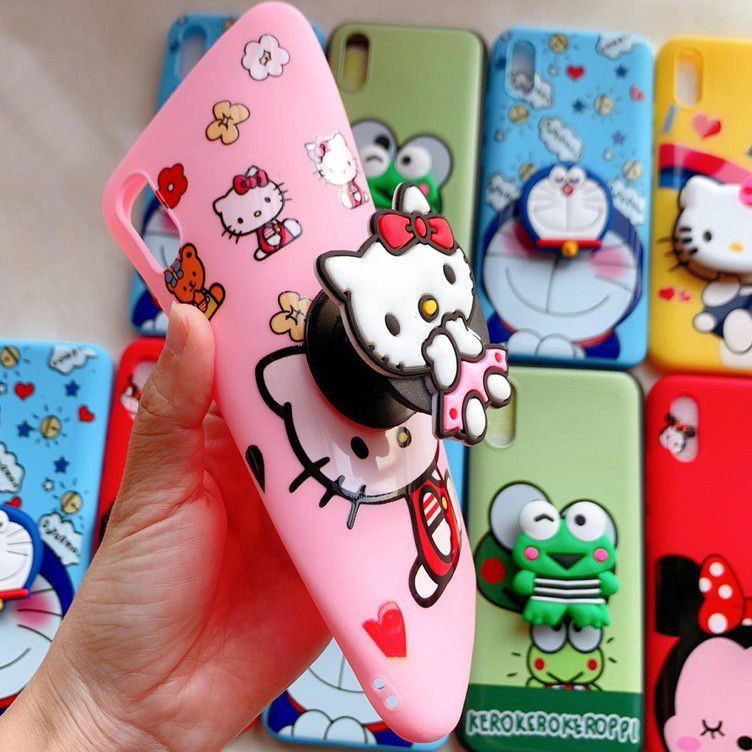 Promo SOFT CASE KARAKTER/KARTUN + POP SOCKET OPPO A16E / A16K / A16 / A15 / A15S / A7 / A5S / A12 / 