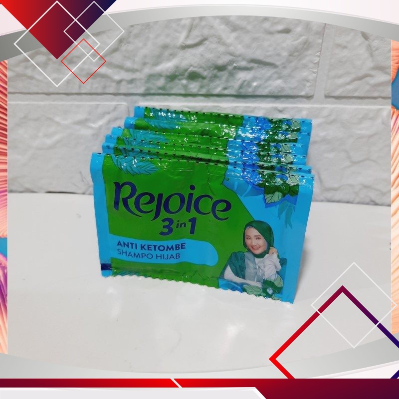 Rejoice 3 in 1 Anti Ketombe Shampo Hijab Isi 12pcs x 10ml .