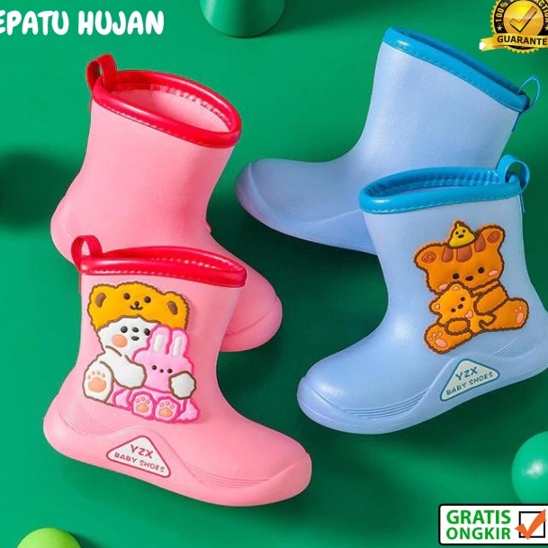 SALE SEPATU BOOT ANAK LAKI LAKI SAFETY SHOES BOOTS ANTI AIR HUJAN KID COWOK BAHAN KARET IMPORT C75 ⁑
