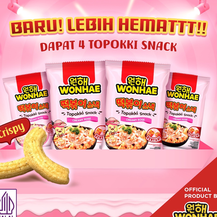 

ツ XXX 4732 PAKET ISI 4 - Mujigae by Wonhae Topokki Snack Creamy Rose 80 gr / Makanan Snack Teobokki Krim Krem Rose / Tteokbokki / Teopokki / Topoki / Cemilan Makanan Instan Korea Halal 『MPD』 ×