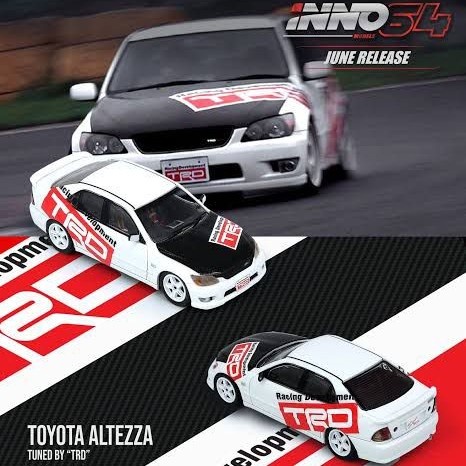 PROMO INNO64 TOYOTA ALTEZZA RS200 TUNED BY "TRD" JAPAN EXCLUSIVE MODEL TERLARIS