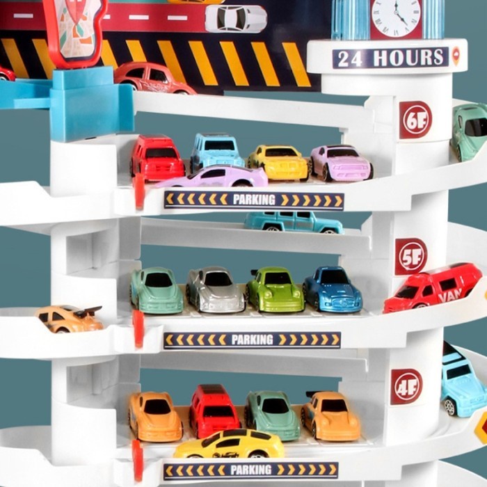 HOT SALE GEDUNG PARKIR DIY DENGAN SIMULASI LIFT GEDUNG PARKIR MOBIL MAINAN TERMURAH