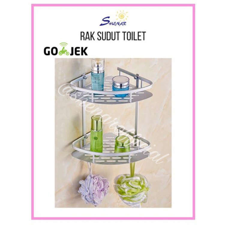 Rak Kamar Mandi Aesthetic Serbaguna Berkualitas Rapi Rak Sudut Tebal A9Q8 Best Seller Terbaik Tahan 