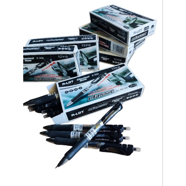 

pulpen/bulpen/ballpoin/pen klik/cetekan gel in kA -LOT CLASIC K306, (1 lusin/12pcs)