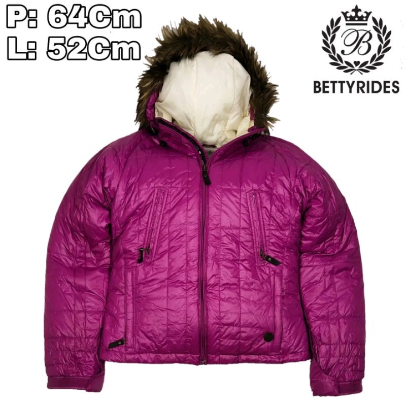 J163 Jaket Puffer Winter Casual Bulu BettyRidesJaket Musim Dingin Hiking Pendaki Gunung