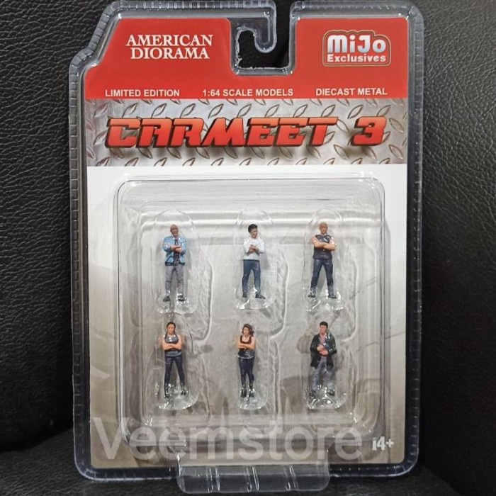 HOT SALE NEW PRODUK FIGURE 1:64 AMERICAN DIORAMA CAR MEET 3 MIJO [DIECAST] TERMURAH