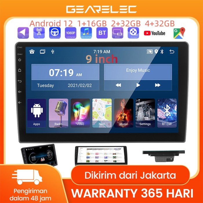 Terlaris Head Unit Double Din Android 12 9 Inch Universal Bluetooth Gps Wifi