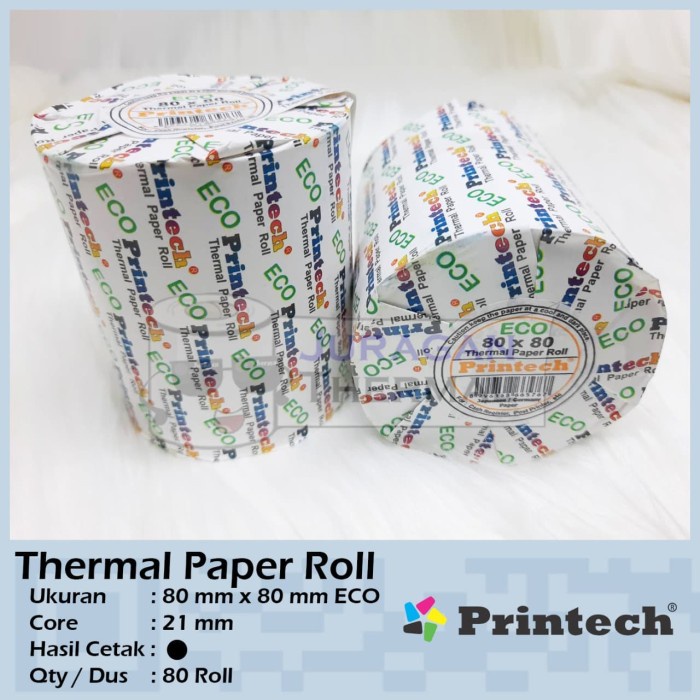

Terlaris Kertas Struk Thermal 80 X 80 Eco Printech Thermal Paper Roll