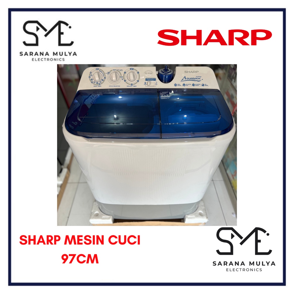 SHARP MESIN CUCI 2 TABUNG 97CM - 9.5KG MESIN CUCI 2 TABUNG
