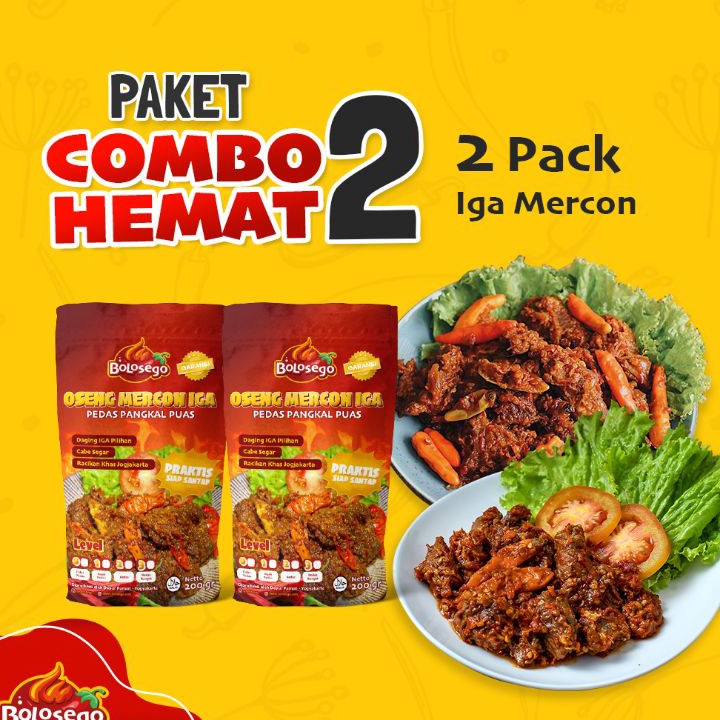 

Terbaik BERGARANSI! COMBO HEMAT 2 (2 PACK OSENG MERCON), FULL IGA SAPI. @200 GRAM.HALAL- BOLOSEGO 