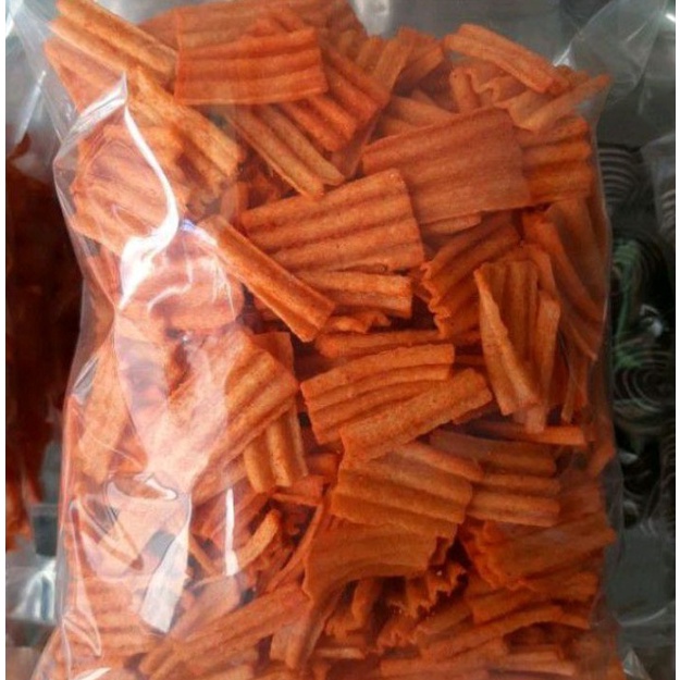 

Terlaku. KERIPIK KENTANG RASA BALADO BERAT 500 g/SNACK KILOAN