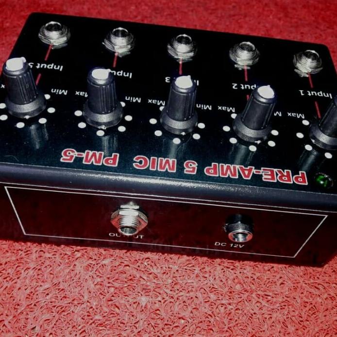 PARALEL INPUT MIC AKTIF 5 INPUT MIC PM-5 NEW