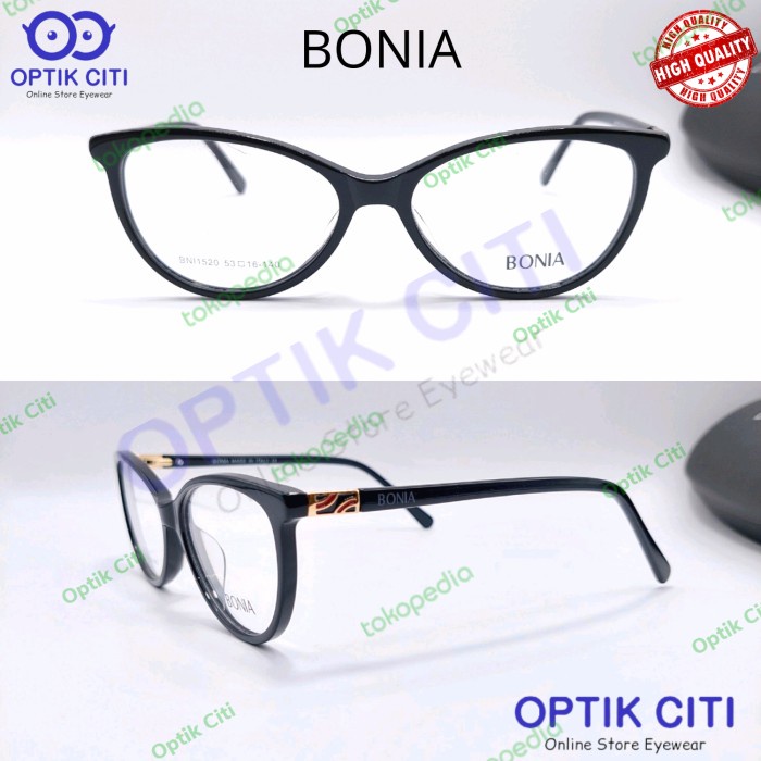 Terlaris Frame Kacamata Wanita Cat Eyes Bonia 1520 Ada Pegas Grade Original