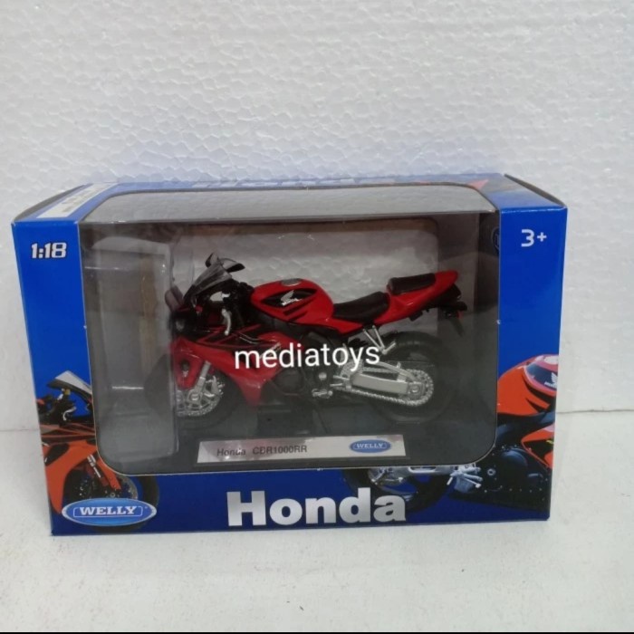 DISKON SPESIAL DIECAST WELLY MOTOR HONDA CBR 1000RR SKALA 1:18 TERMURAH
