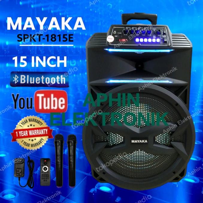 Speaker Aktif Mayaka 15 Inch Spkt-1815E Speaker Karaoke  Peoniastore