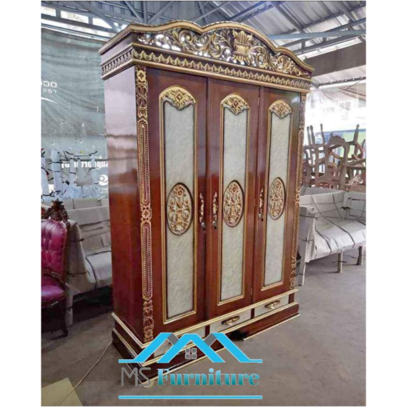 Kamar Set Model Rahwanan. Dipan Tempat Tidur Rahwana Jati Dan Lemari Rahwana Pintu 3 Finishing Duco 