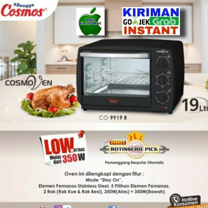 Oven Cosmos Co9919R Oven Listrik Cosmos 19Liter Regitashop