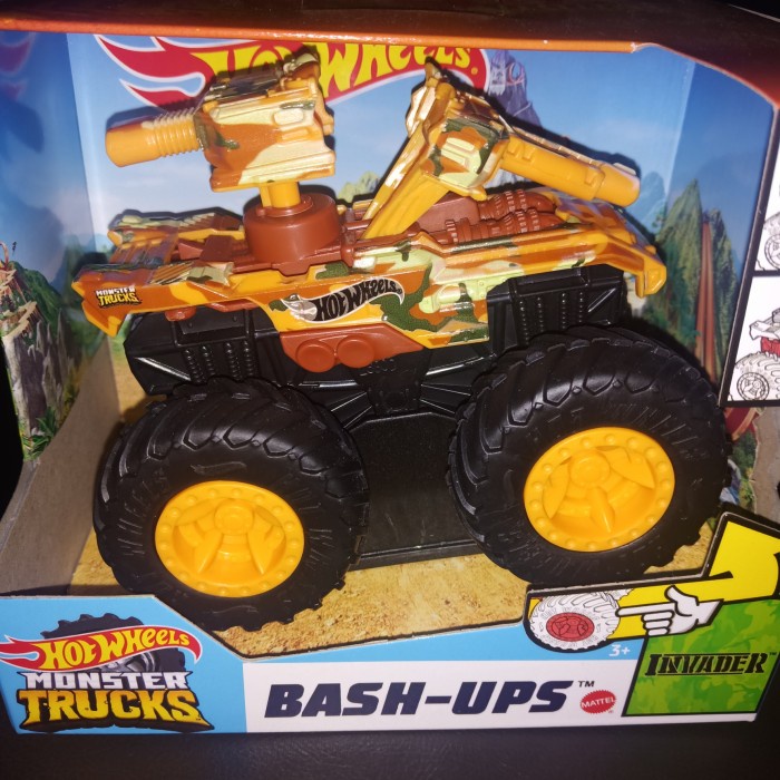 HOT SALE INVADER MONSTER TRUCKS BASH UPS HOTWHEELS TERBARU