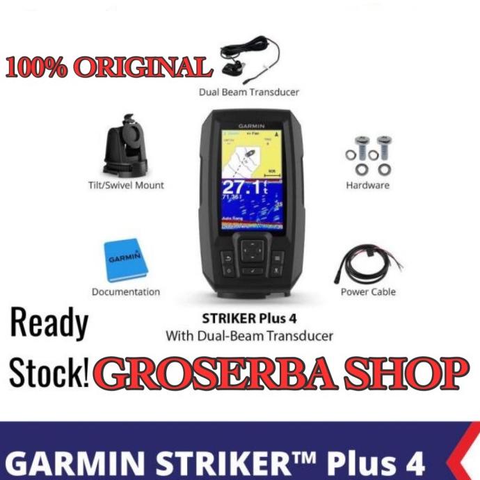 GPS GARMIN STRIKER PLUS 4 WITH TRANSDUCER FISH FINDER GARMIN GPS