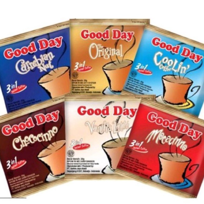 

♦ CM 78910 kopi goodday all varian, mocachino, chococino, carabian nut, original, caramello salt, coolin Terbaru ☆