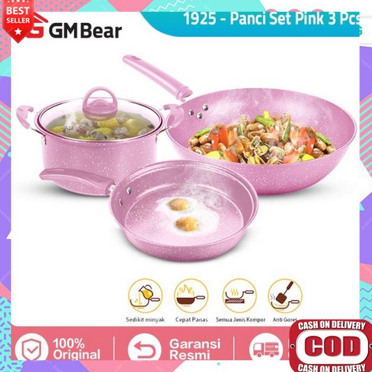 Panci Set Isi 5 Pcs Anti Lengket Promo 3 In 1 Stainless Tebal Murah Psnci Jawa Pani Enamel Serbaguna