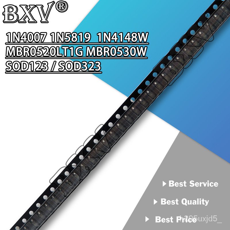 ✅&100PCS SMD Diode 0805 SOD-123 1N5819 1N4007 1N4148 SOD123 SOD-323 1206 1N4148WS 1N5819WS B5819WS S