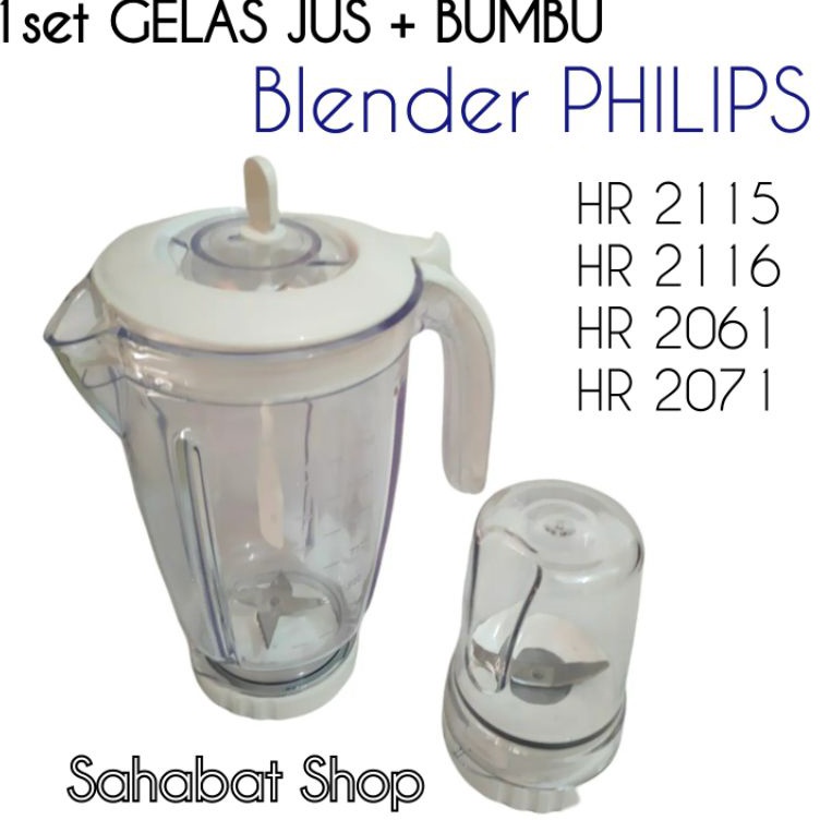 Promo GELAS JUS + GELAS BUMBU 1SET BLENDER PHILIPS HR 2115 2116 2061 2071 Diskon Promo