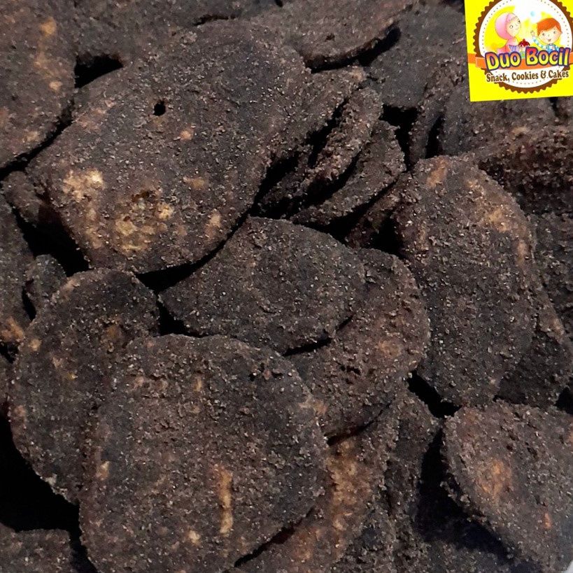 

☇✯✱ Keripik Pisang Kepok Manis Cokelat 250gr Asli Lampung - Duo Bocil Snack Ready