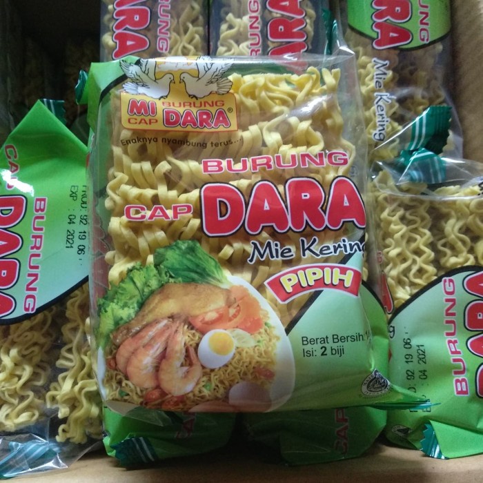 

MIE DARA HIJAU MERAH 140 GRAM KERING CAP BURUNG