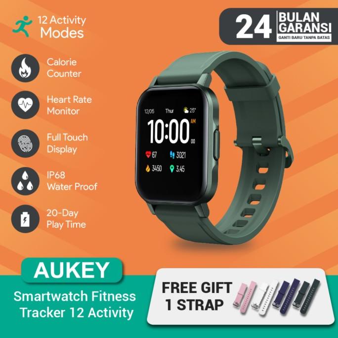 Smartwatch Aukey Green Fitnes Tracker 12 Activity Free Strap