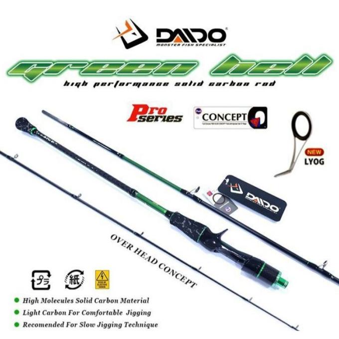 Ready Joran Jigging Daido Green Hell Tipe OH PE 0.8-1.5 1-3 2-4 Carbon Solid Termurah