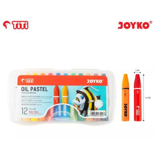 

JO1 CRAYON TITI JOYKO 12 WARNA / KRAYON OIL PASTEL NR4