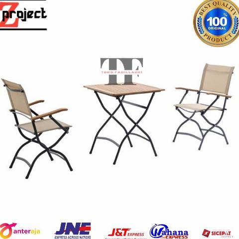 Soleil Bistro Set Kursi Dan Meja Teras Lipat / Kursi Meja Lipat Taman Mysouliestore